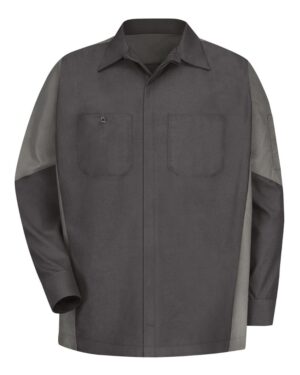 Red Kap Men's Tall Long Sleeve Automotive Crew Shirt - Image 11