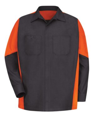 Red Kap Men's Tall Long Sleeve Automotive Crew Shirt - Image 12