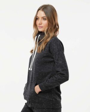 J. America Women’s Mélange Fleece Cowl Neck Sweatshirt - Image 5