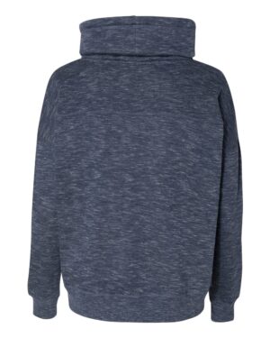 J. America Women’s Mélange Fleece Cowl Neck Sweatshirt - Image 8