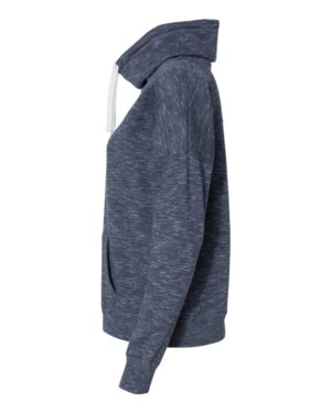 J. America Women’s Mélange Fleece Cowl Neck Sweatshirt - Image 9