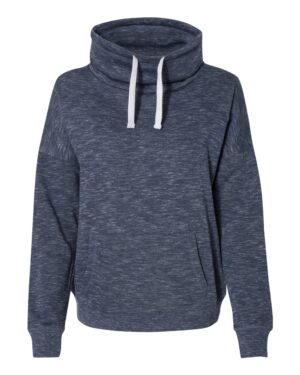 J. America Women’s Mélange Fleece Cowl Neck Sweatshirt - Image 7