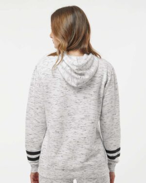 J. America Women’s Mélange Fleece Striped-Sleeve Hooded Sweatshirt - Image 6