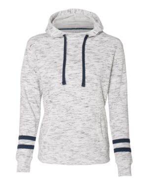 J. America Women’s Mélange Fleece Striped-Sleeve Hooded Sweatshirt - Image 7