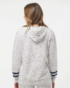 J. America Women’s Mélange Fleece Striped-Sleeve Hooded Sweatshirt - Image 12