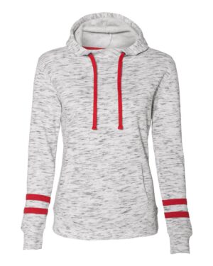 J. America Women’s Mélange Fleece Striped-Sleeve Hooded Sweatshirt - Image 13