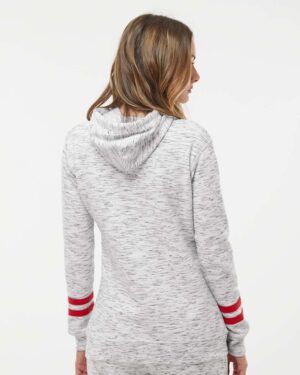 J. America Women’s Mélange Fleece Striped-Sleeve Hooded Sweatshirt - Image 18