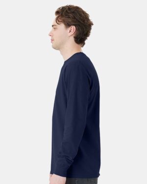 ComfortWash by Hanes Unisex Garment-Dyed Long Sleeve T-Shirt With a Pocket - Image 47