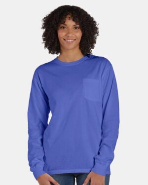 ComfortWash by Hanes Unisex Garment-Dyed Long Sleeve T-Shirt With a Pocket - Image 26