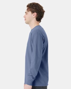 ComfortWash by Hanes Unisex Garment-Dyed Long Sleeve T-Shirt With a Pocket - Image 59