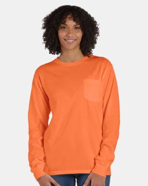 ComfortWash by Hanes Unisex Garment-Dyed Long Sleeve T-Shirt With a Pocket - Image 30