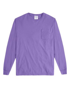 ComfortWash by Hanes Unisex Garment-Dyed Long Sleeve T-Shirt With a Pocket - Image 33