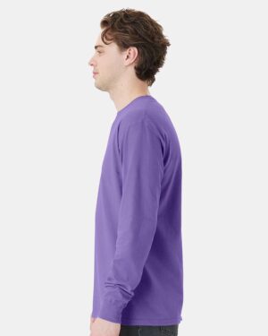 ComfortWash by Hanes Unisex Garment-Dyed Long Sleeve T-Shirt With a Pocket - Image 35