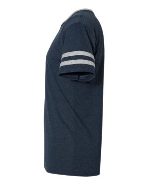 JERZEES Unisex Triblend Varsity Ringer T-Shirt - Image 3