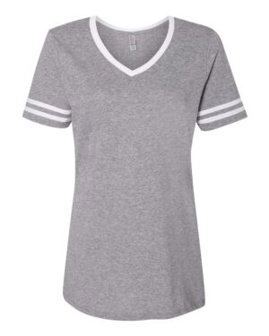 JERZEES Women's Varsity Triblend V-Neck T-Shirt - Image 4