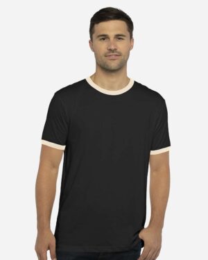 Next Level Unisex Cotton Ringer T-Shirt - Image 4