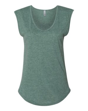Next Level Women's Festival Sleeveless Deep V-Neck T-Shirt - Image 13