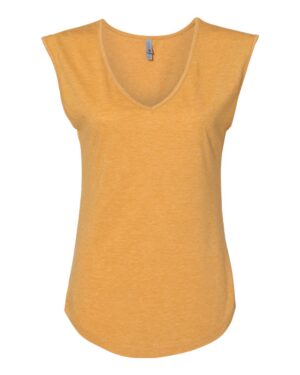 Next Level Women's Festival Sleeveless Deep V-Neck T-Shirt - Image 4