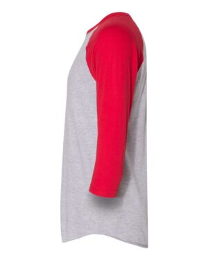 American Apparel Unisex 50/50 Raglan Three-Quarter Sleeve Tee - Image 3