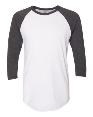 American Apparel Unisex 50/50 Raglan Three-Quarter Sleeve Tee - Image 4