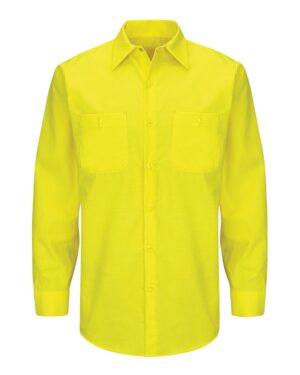 Red Kap Men's Enhanced & Hi-Visibility Long Sleeve Work Shirt - Image 3