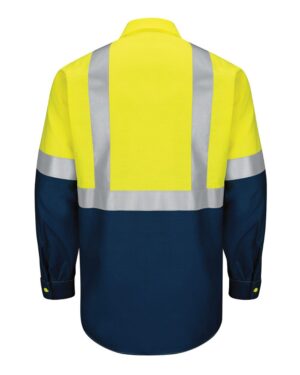 Red Kap Men's Enhanced & Hi-Visibility Long Sleeve Work Shirt - Image 8