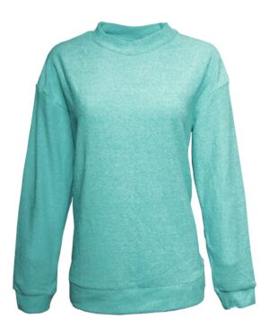 J. America Women's Weekend Terry Mock Neck Pullover - Image 6