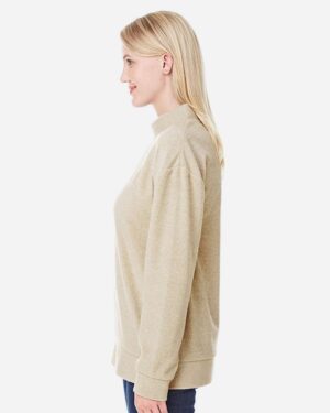 J. America Women's Weekend Terry Mock Neck Pullover - Image 4