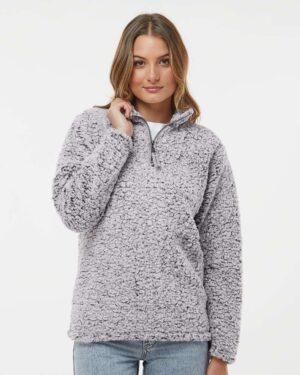 J. America Women’s Epic Sherpa Quarter-Zip Pullover - Image 10