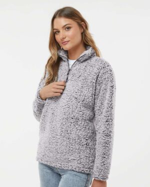J. America Women’s Epic Sherpa Quarter-Zip Pullover - Image 11