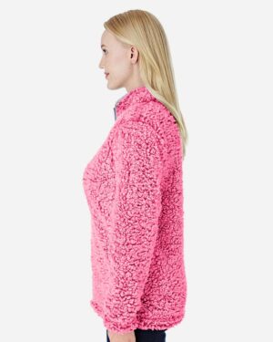J. America Women’s Epic Sherpa Quarter-Zip Pullover - Image 23