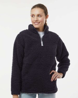 J. America Women’s Epic Sherpa Quarter-Zip Pullover - Image 4