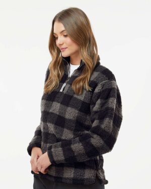 J. America Women’s Epic Sherpa Quarter-Zip Pullover - Image 17