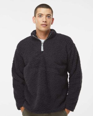 J. America Men's Sherpa Quarter-Zip Pullover - Image 4