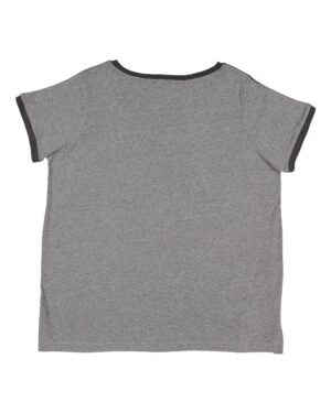 LAT Women's Curvy Retro Ringer Premium Jersey V-Neck Tee - Image 4