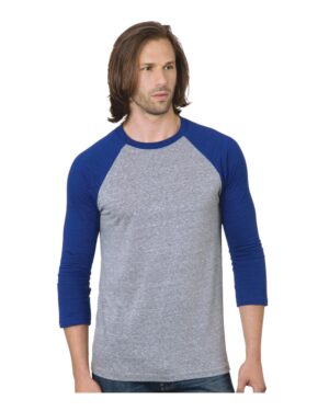 Bayside Unisex Triblend Three-Quarter Sleeve Raglan T-Shirt - Image 3