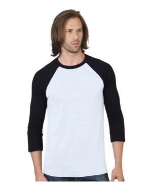 Bayside Unisex Triblend Three-Quarter Sleeve Raglan T-Shirt - Image 6