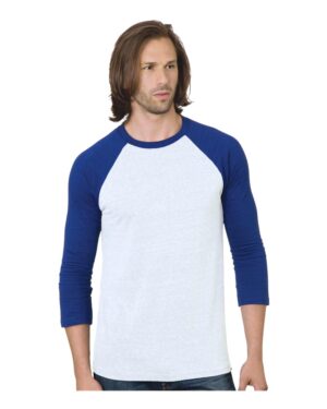 Bayside Unisex Triblend Three-Quarter Sleeve Raglan T-Shirt - Image 8