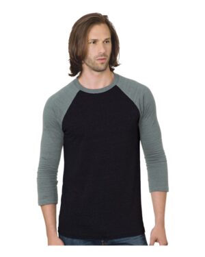 Bayside Unisex Triblend Three-Quarter Sleeve Raglan T-Shirt - Image 4