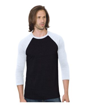 Bayside Unisex Triblend Three-Quarter Sleeve Raglan T-Shirt - Image 5