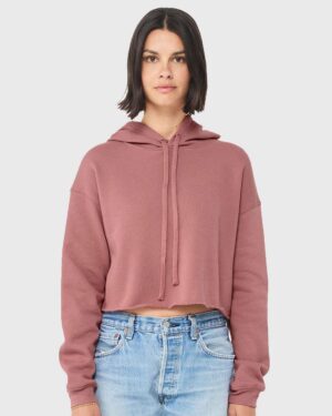 BELLA + CANVAS Women's Crop Fleece Hoodie Sweatshirt - Image 31