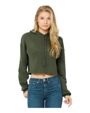 BELLA + CANVAS Women's Crop Fleece Hoodie Sweatshirt - Image 34