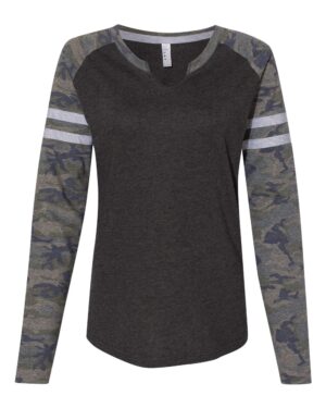 LAT Women's Fine Jersey Mash Up Long Sleeve T-Shirt - Image 4