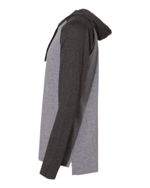 LAT Men's Fine Jersey Hooded Long Sleeve Raglan T-Shirt - Image 7