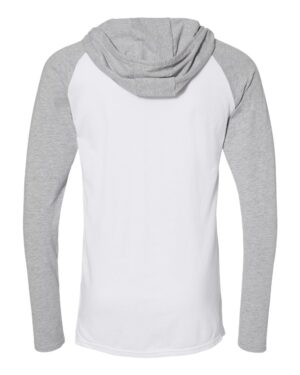 LAT Men's Fine Jersey Hooded Long Sleeve Raglan T-Shirt - Image 3