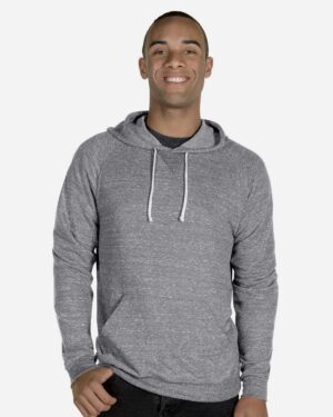 JERZEES Unisex Snow Heather French Terry Raglan Hooded Sweatshirt - Image 7