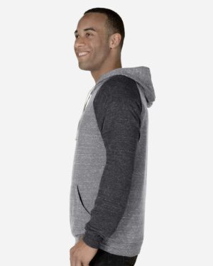 JERZEES Unisex Snow Heather French Terry Raglan Hooded Sweatshirt - Image 14