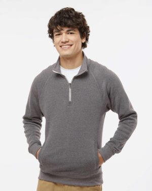 J. America Men's Triblend Quarter-Zip Sweatshirt - Image 34