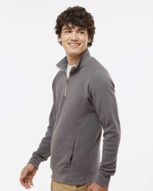 J. America Men's Triblend Quarter-Zip Sweatshirt - Image 35
