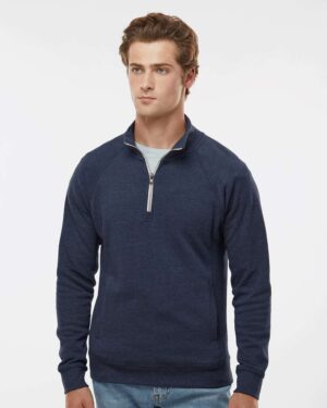 J. America Men's Triblend Quarter-Zip Sweatshirt - Image 45